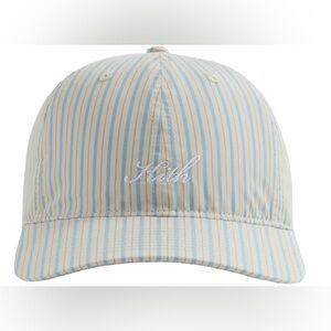 Kith striped poplin dad cap in pebble